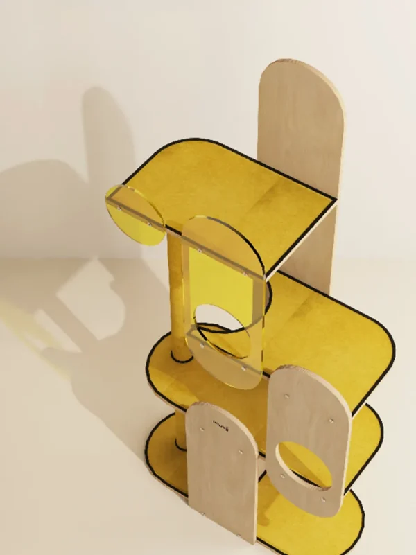 Haiwan Paddle Pop Cat Tree (Yellow)